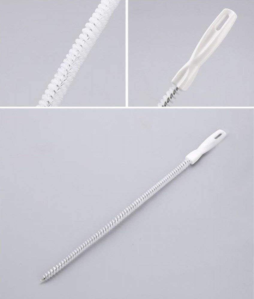 Flexible Sink Brush Water Pipe Drain Dredge Tool Bath Plug Long Hair Cleaner Overflow Unblocker Stick, 45 cm