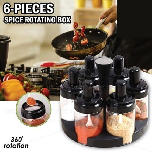 6 In 1 Rotating Spice Container Set