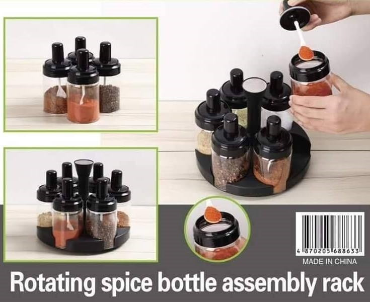6 In 1 Rotating Spice Container Set