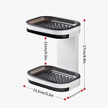 Double Layer Soap Dish Suction Cup Soap Holder, Strong Sponge Holder for Shower, Bathroom, Tub and Kitchen Sink