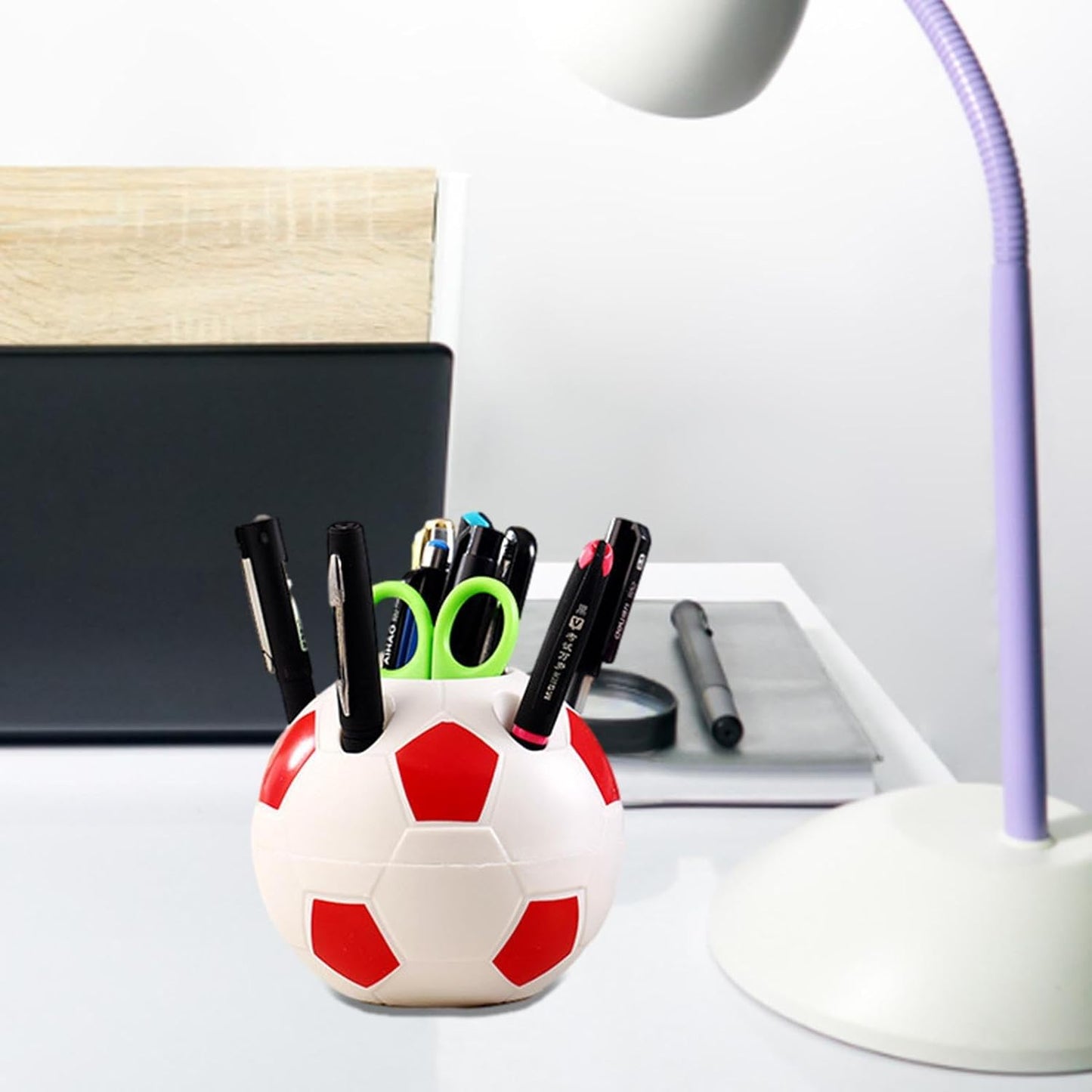 Football Shape Creative Pen Stand Holder For Home And Office