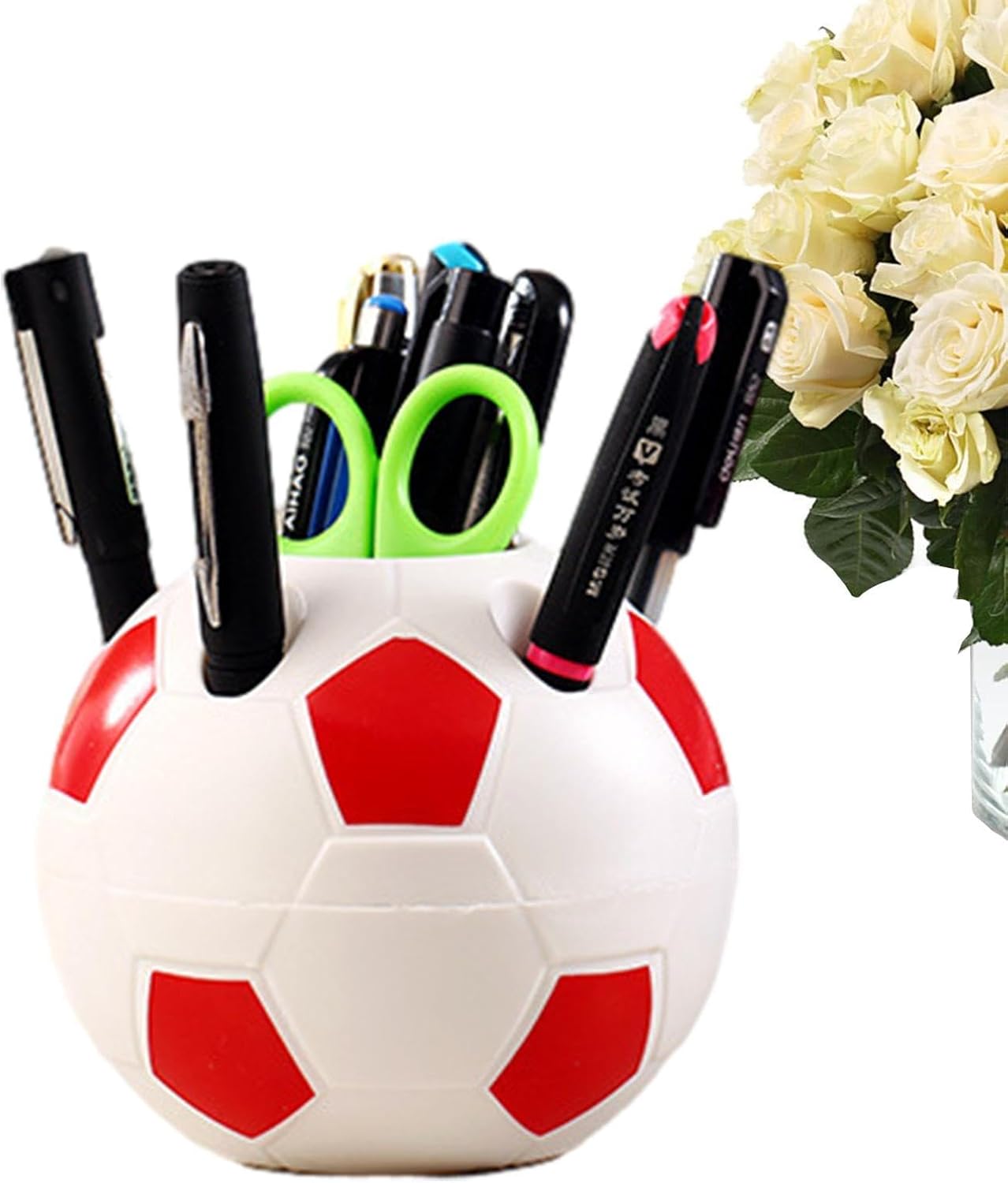 Football Shape Creative Pen Stand Holder For Home And Office