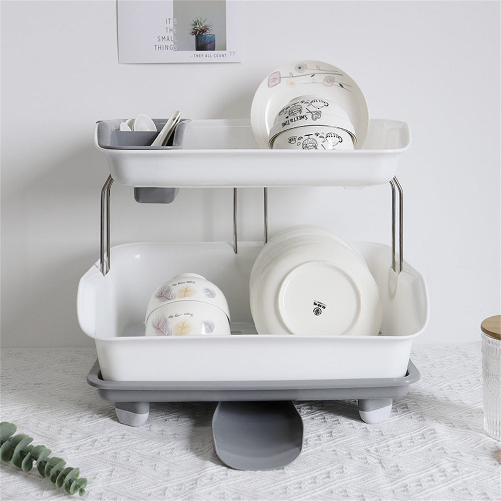 2 Tier Drainer Dish Rack (Premium Quality)