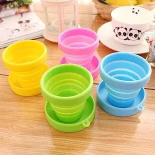 Portable Silicone Folding Cup With Lid