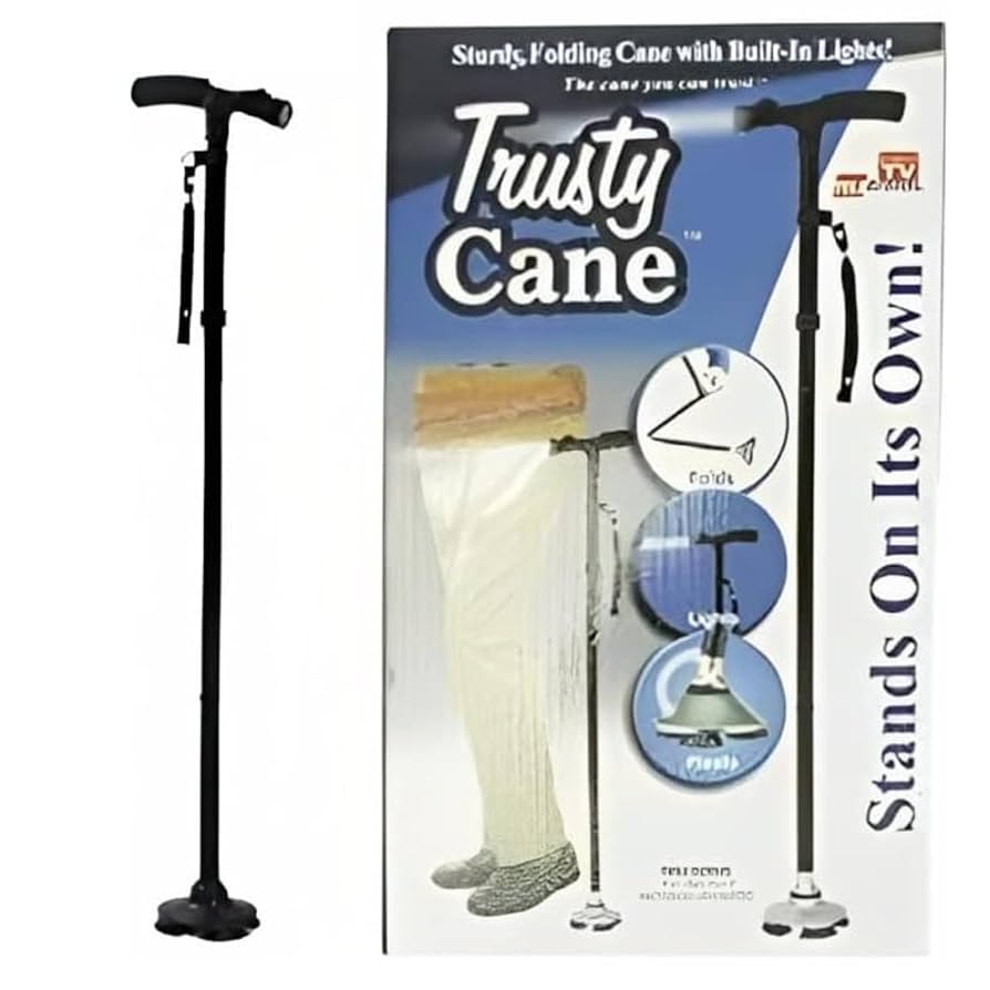Trusty Cane Walking Stick with LED Light Adjustable Height