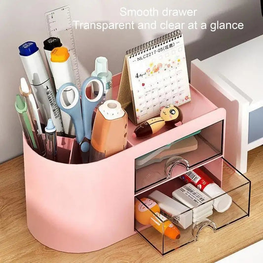 Creative Office Desk Organizer Pencil Statnory Holder