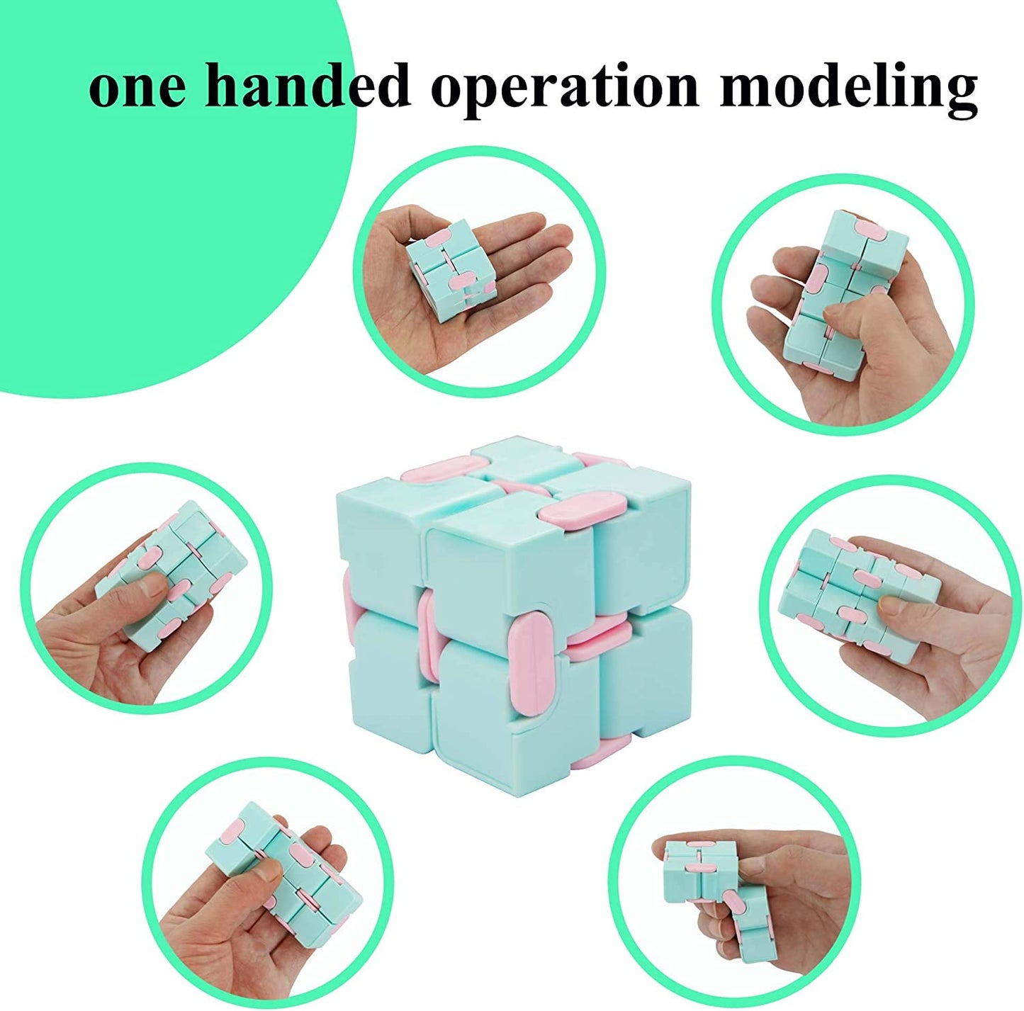 Infinity Cube Fidget Cube Toy, Anxiety Relief Fidget Finger Toys For Kids And Adults