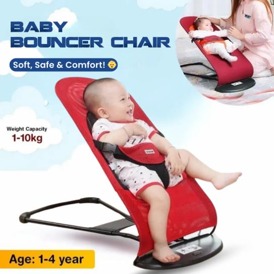 Baby Bouncer and Swing Chair, Baby Rocking Chair, Safe & Comfortable for 1-4 Years