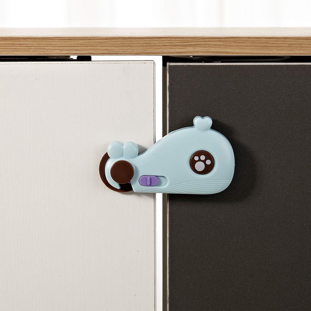 (Pack Of 2) Child Safety Kitchen Cabinet Locks With Strong Adhesive, Baby Proofing Latches Lock For Drawers