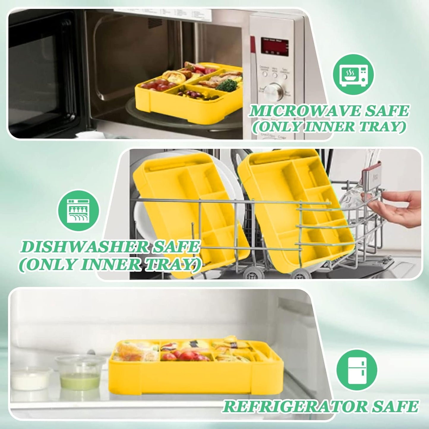 Children's Lunch Box With Compartments, Bento Lunch Box For Adults, Girls And Boys