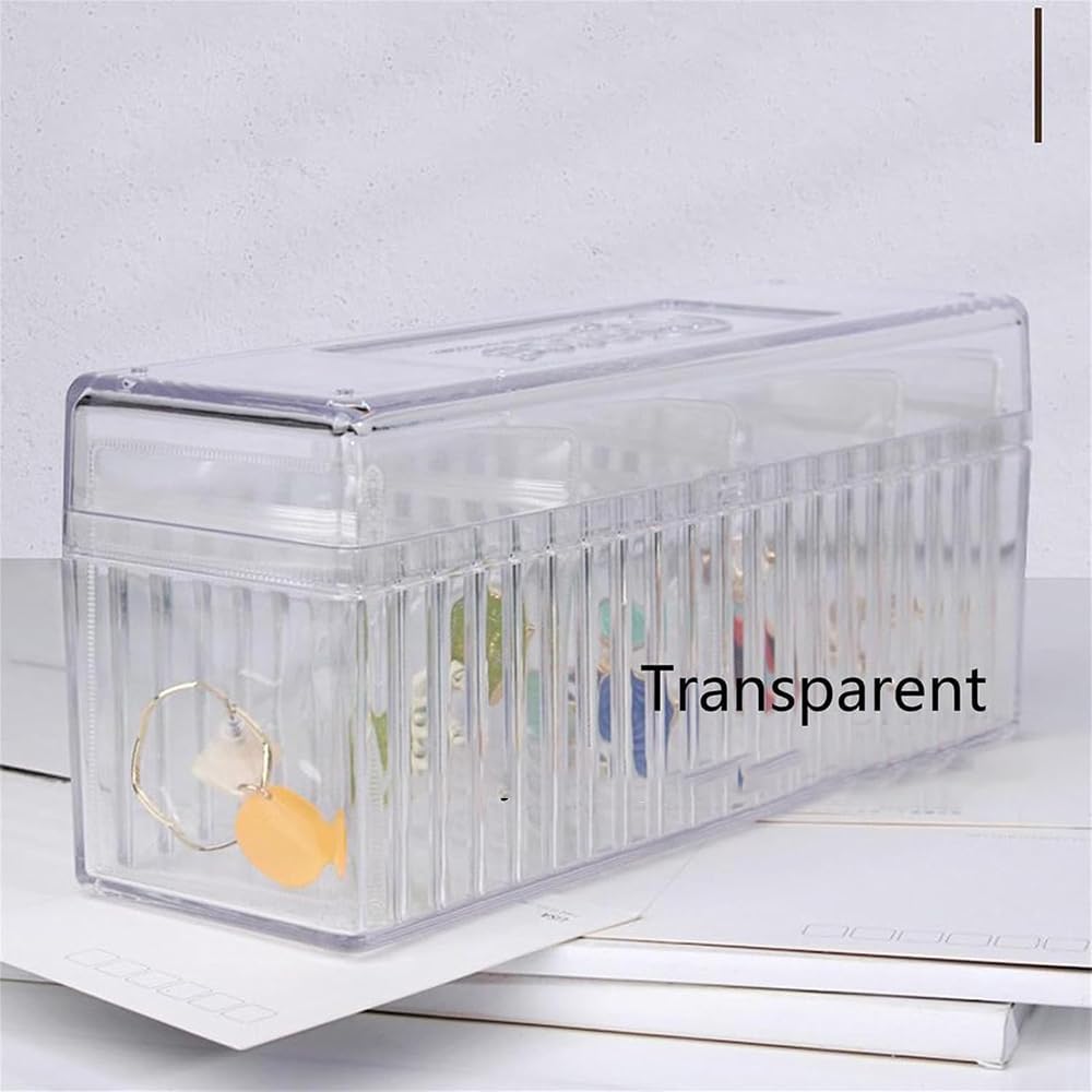 Acrylic Jewelry Box, Clear Jewelry Organizer Holder with 20 Portable Anti Tarnish Jewelry Bags for Earrings/Rings/Necklaces/Bracelet