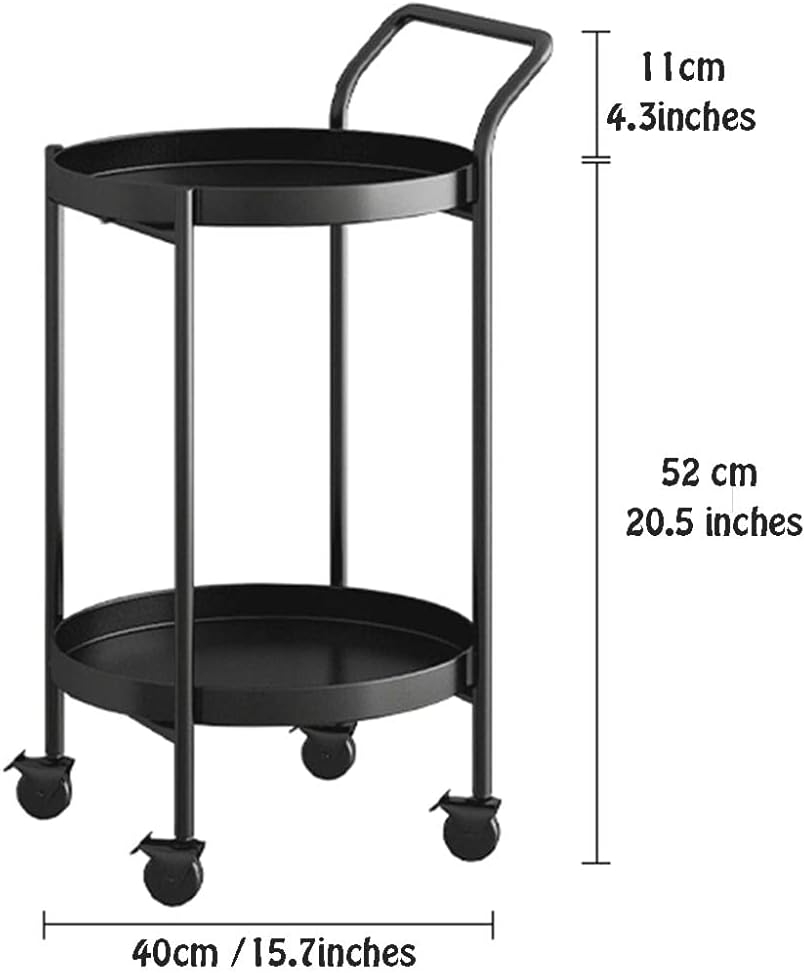 Coffee Table Removable Tea Table Cart, Simple Bedside Storage Table Gold
