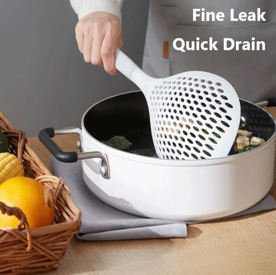 Durable Scoop Colander Strainer Spoon Plastic Water Scoop Colander For Cooking Baking Dumplings