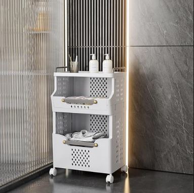 Multifunctional Multi-Layer Environmental Protection Plastic Collapsible Laundry Basket (2 Layer)