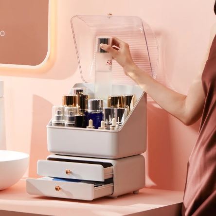 Makeup Organizer And Storage, Dustproof And Waterproof Makeup Storage Box Cosmetic Display Box