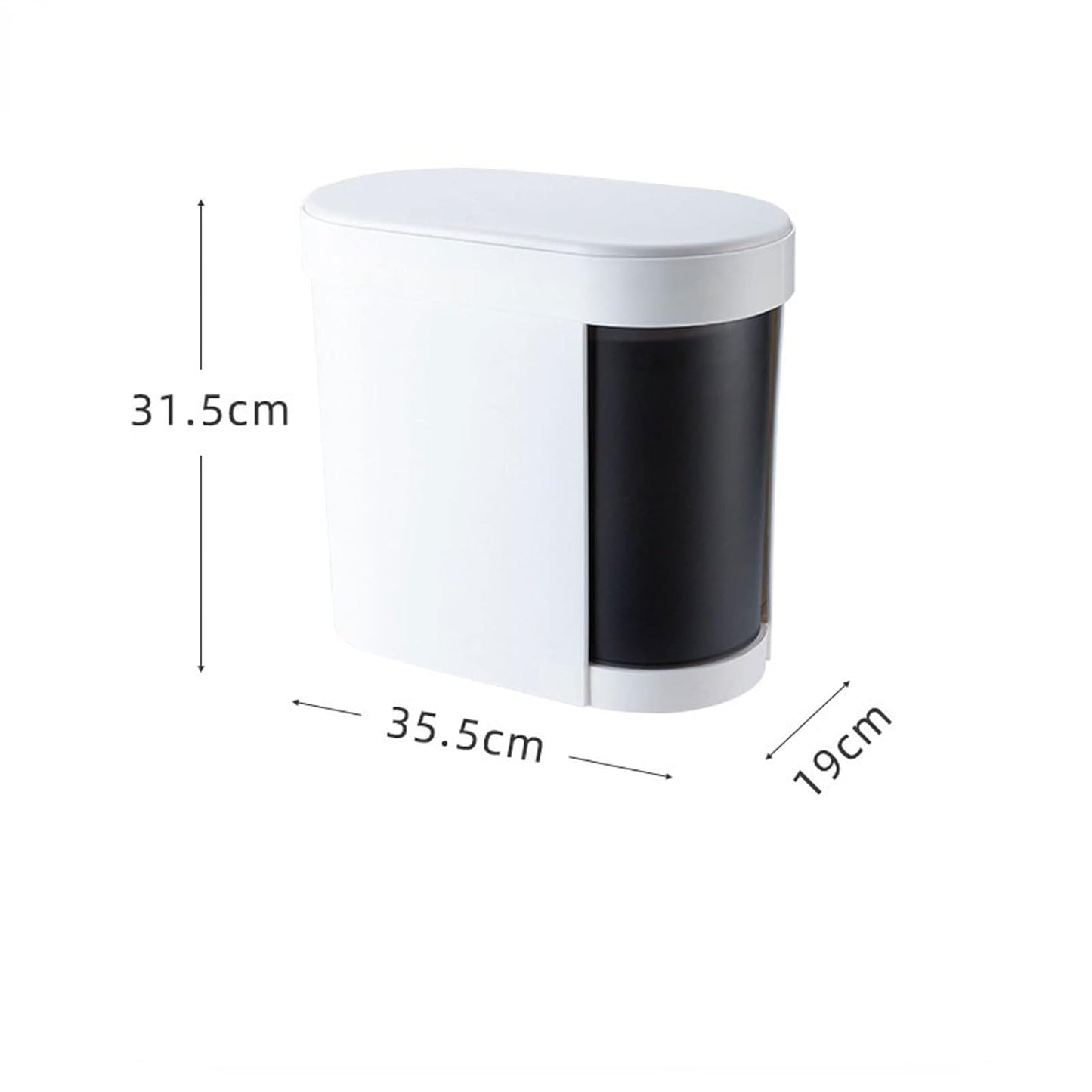 Waste Bin Household Garbage Can With Lid, Detachable Garbage Can