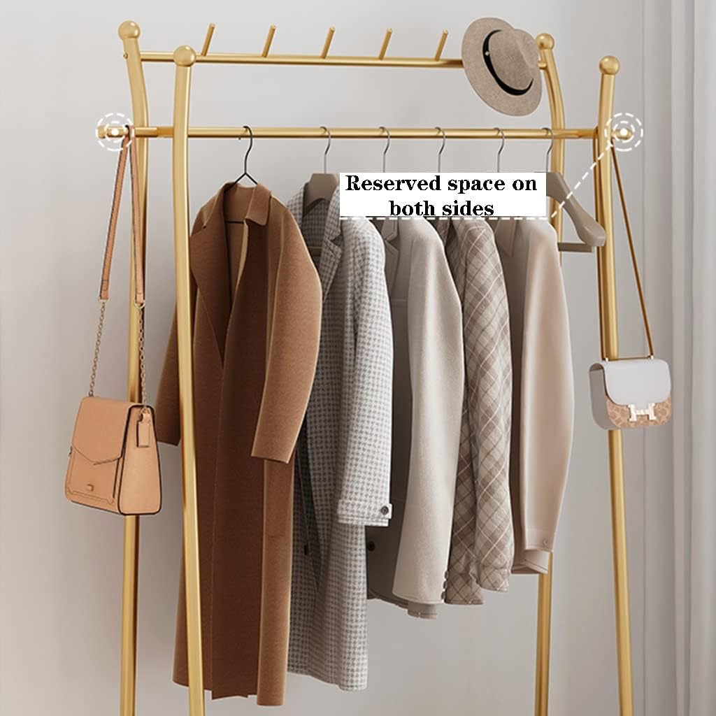 Double Rod Clothing Garment Rack, Hanging Clothes Rack With Bottom Shelf For Bedroom Living Room