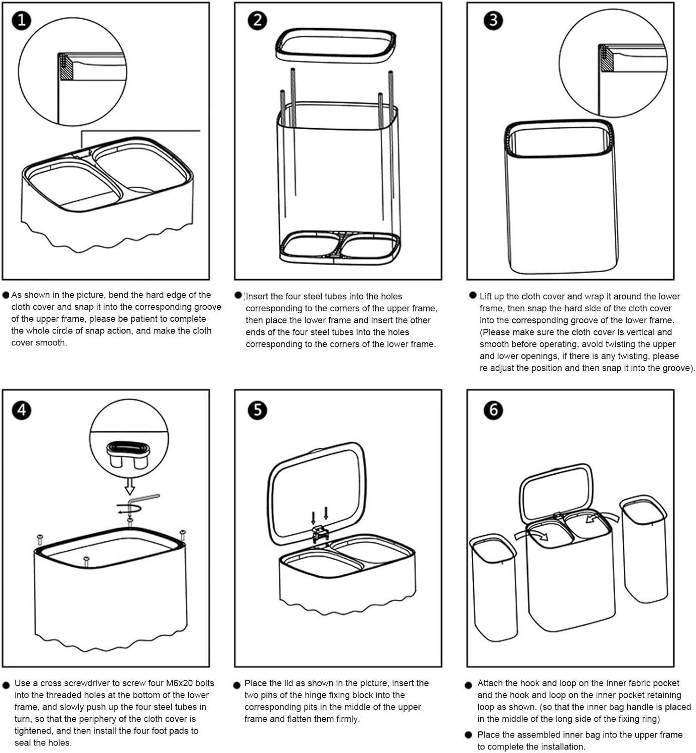 Laundry Basket with Lid, Dual Compartment Design Laundry Hamper, Clothes Basket for Bathroom Laundry