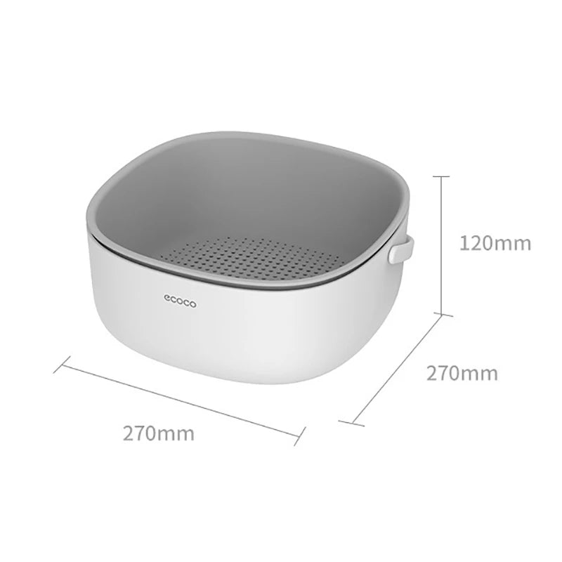 Ecoco Drain Strainer With Handle Retractable, Kitchen Drain Basket Vegetable Washing Basket Colander Tool Strainer