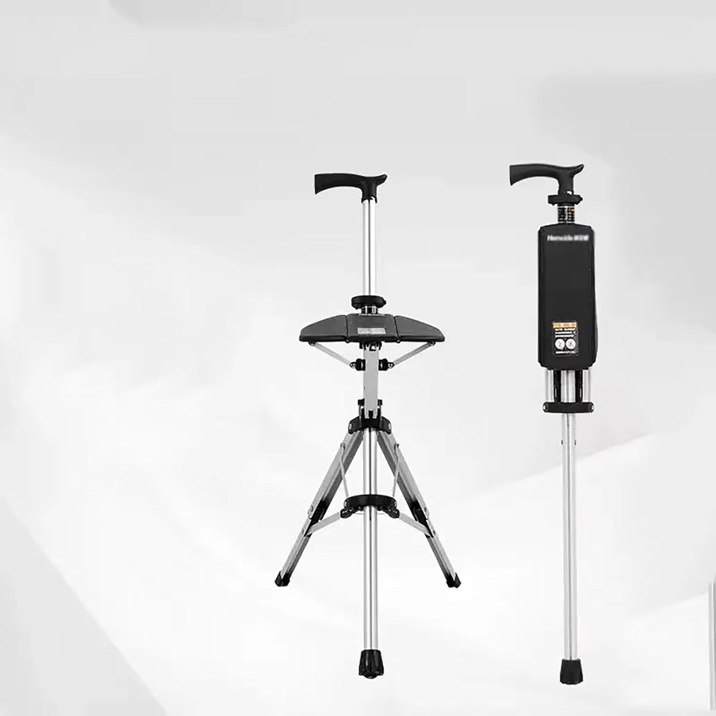 Elderly People's Crutch Stool, Non-Slip, Lightweight, Multifunctional Cane Chair