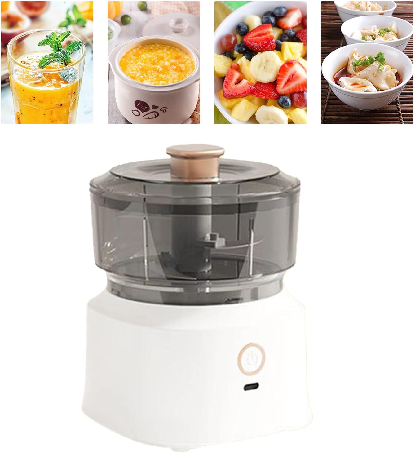 Electric Mini Garlic Chopper Food Processor Vegetable Meat Chopper Wireless