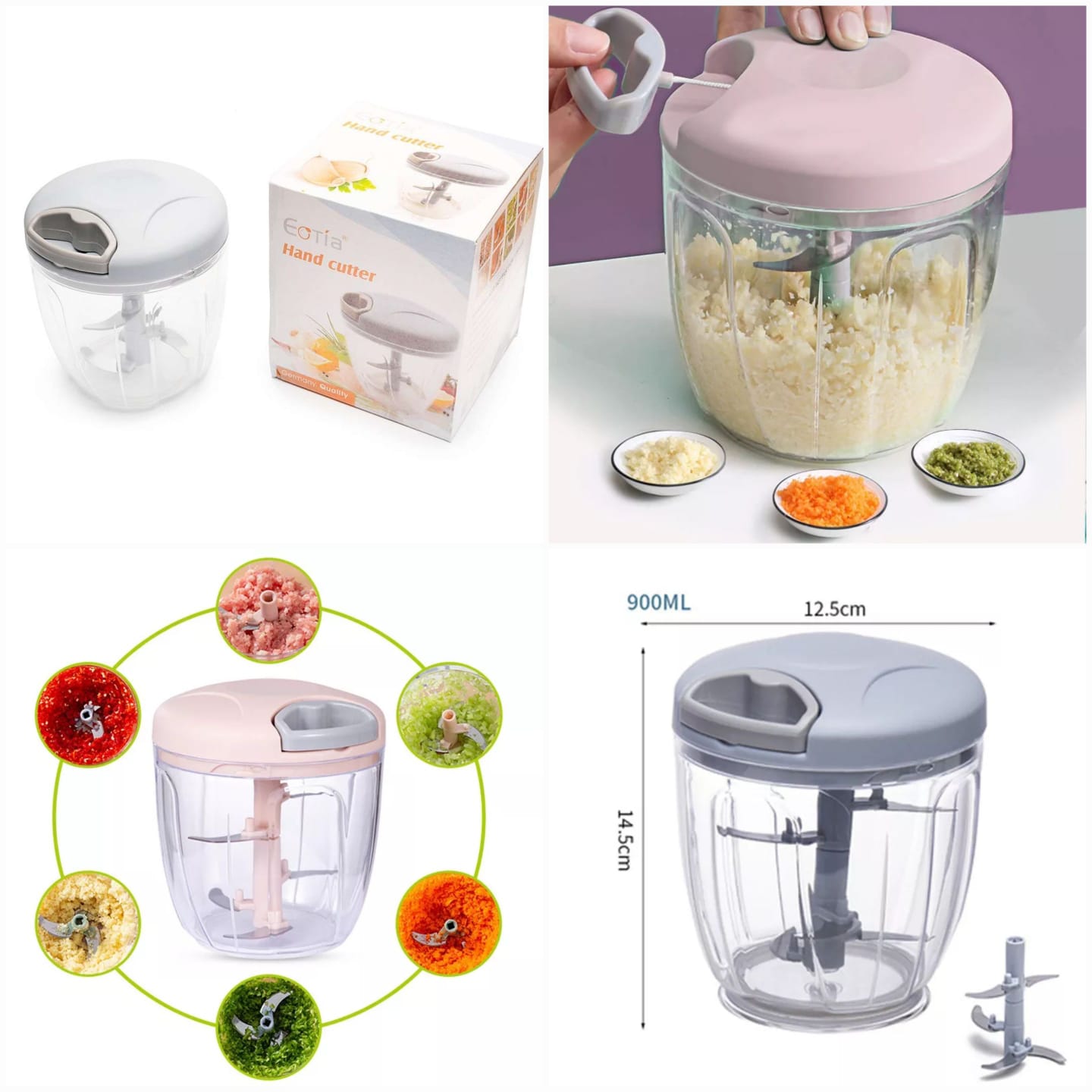 900ML EOTIA Manual Meat Garlic Chopper