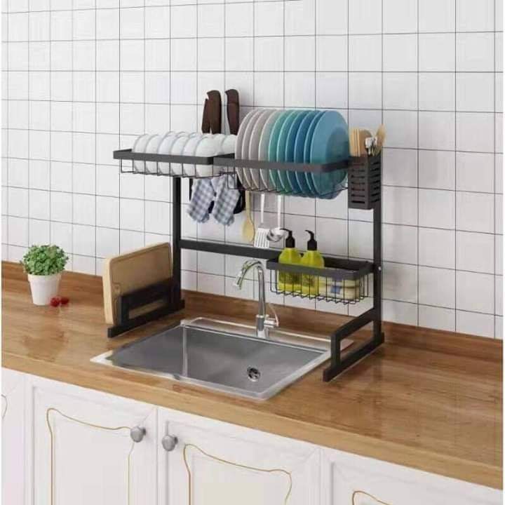 Dish Drying Rack Over Sink Drainer Shelf for Kitchen Drying Rack Organizer Supplies Storage Counter Kitchen Space Saver Utensils Holder