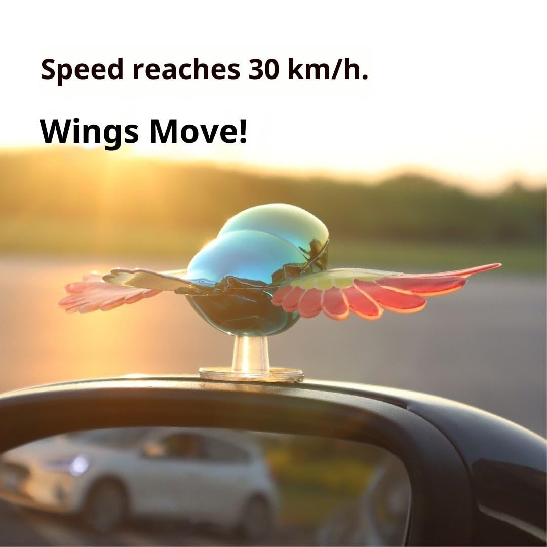 Flying Bird Car & Bike Decoration with Flapping Wings, Weatherproof Vehicle Decor