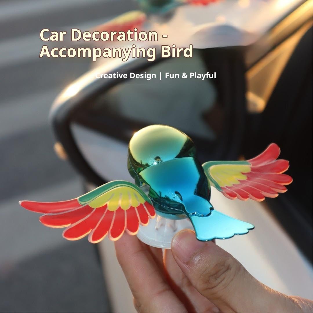 Flying Bird Car & Bike Decoration with Flapping Wings, Weatherproof Vehicle Decor