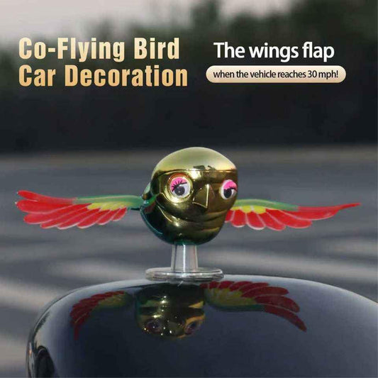 Flying Bird Car & Bike Decoration with Flapping Wings, Weatherproof Vehicle Decor