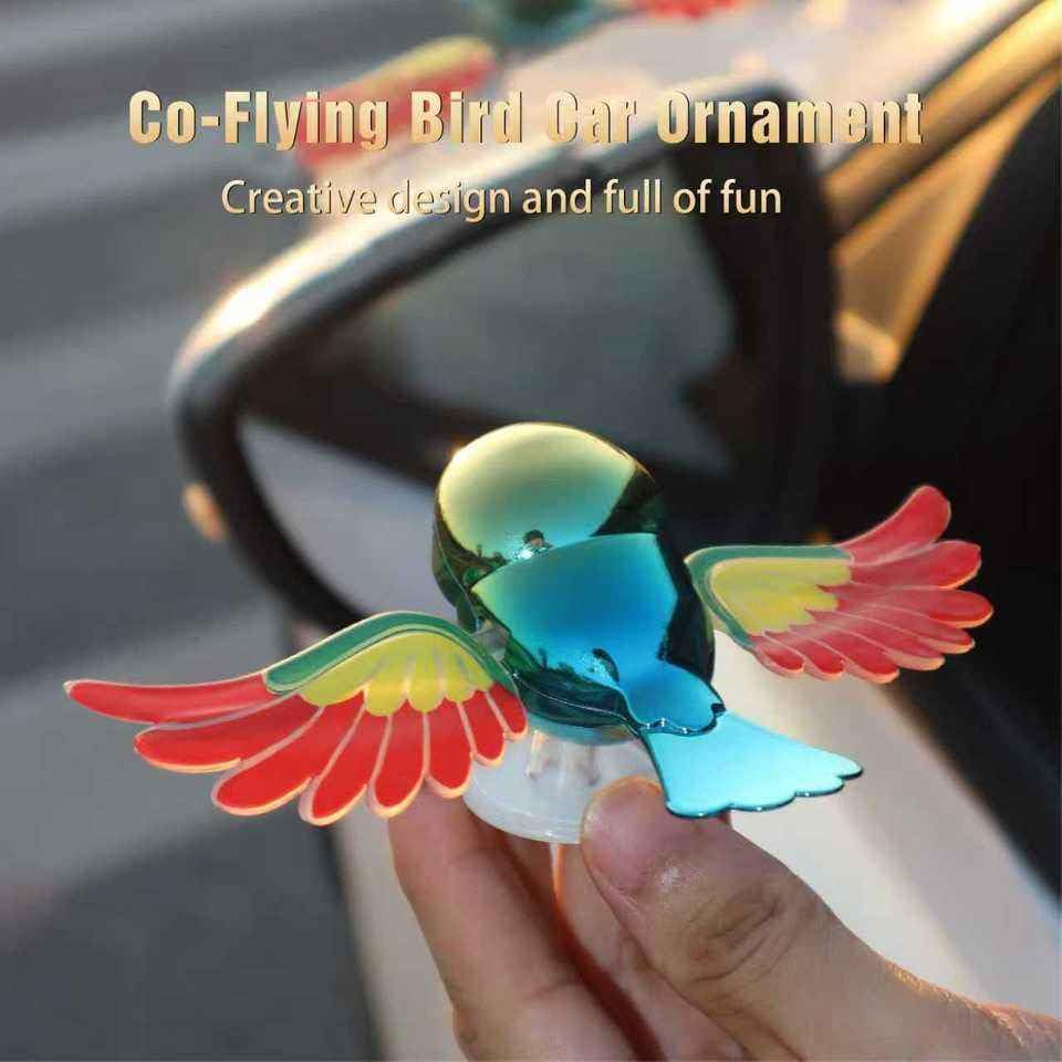 Flying Bird Car & Bike Decoration with Flapping Wings, Weatherproof Vehicle Decor