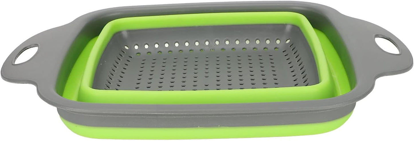 Folding Drain Baskets, Strong Bearing Draining Hole Sink Colander Fruits Vegetable Washing Basket