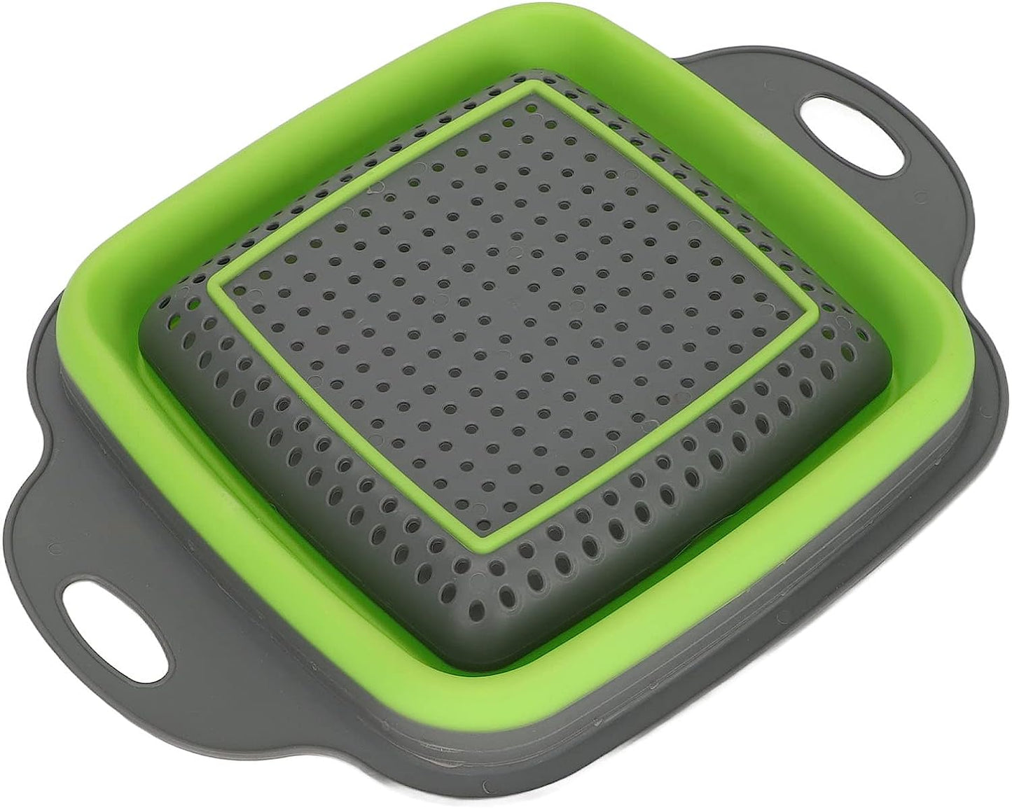 Folding Drain Baskets, Strong Bearing Draining Hole Sink Colander Fruits Vegetable Washing Basket