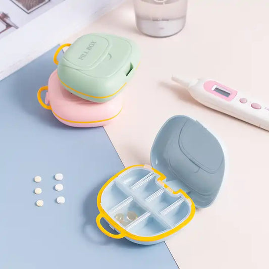 1Pc Hand Bag Design 7 Compartment Pill Box Medicine Tablet Holder Dispenser