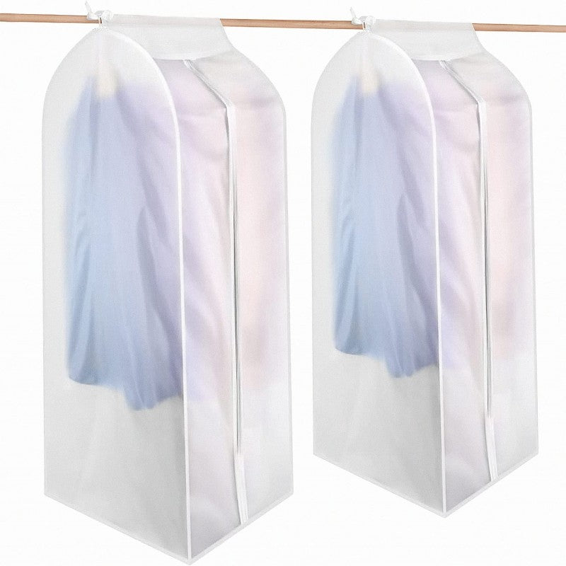 Garment Clothes Cover Protector, Lightweight Closet Storage Bags Translucent Dustproof Waterproof Hanging Clothing Storage Bag With Full Zipper