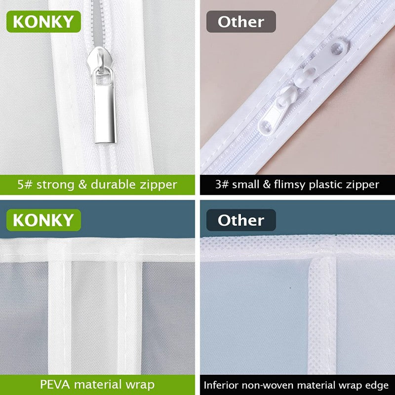 Garment Clothes Cover Protector, Lightweight Closet Storage Bags Translucent Dustproof Waterproof Hanging Clothing Storage Bag With Full Zipper