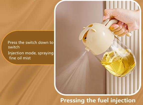 580ml Glass Oil Bottle Kitchen Cooking Oil Sprayer, Oil Sprayer Container