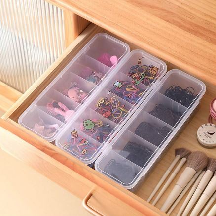 1pc Household Hair Accessories Storage Box, Five Compartment Storage Box For Storing
