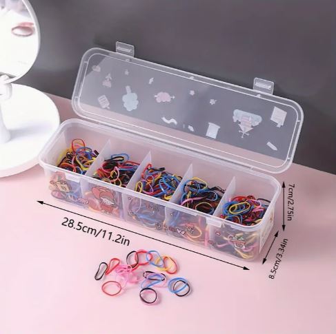 1pc Household Hair Accessories Storage Box, Five Compartment Storage Box For Storing