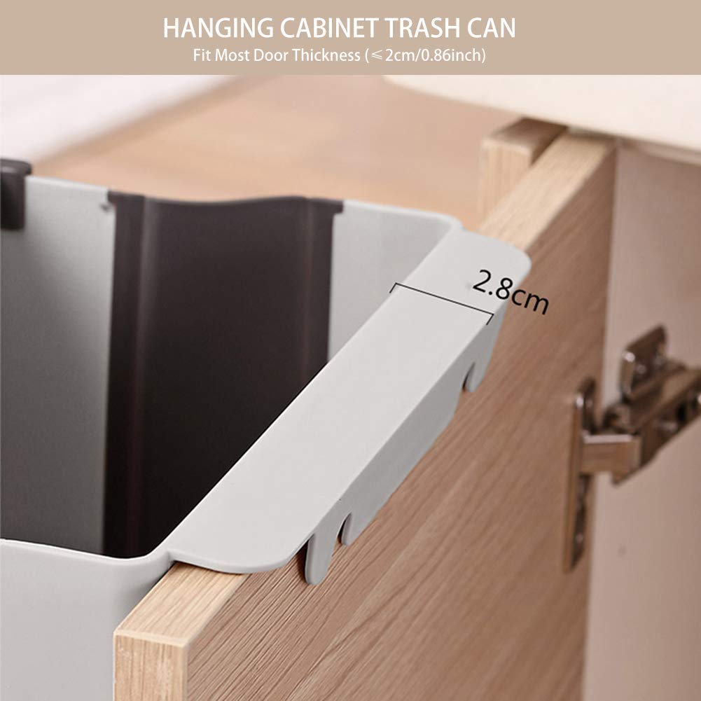 Hanging Trash Can Kitchen Cabinet Door Collapsible Dust Bin, Hanging Trash Holder Dustbin