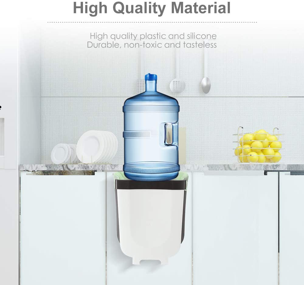 Hanging Trash Can Kitchen Cabinet Door Collapsible Dust Bin, Hanging Trash Holder Dustbin