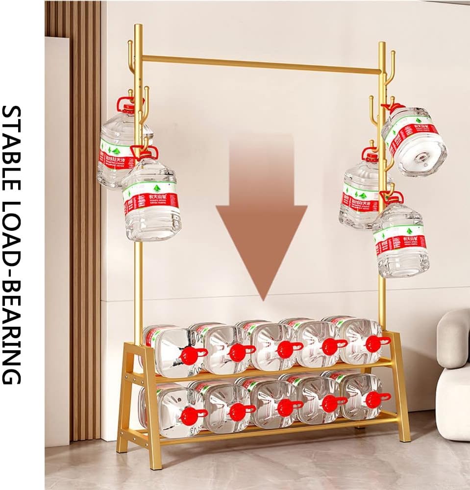Multi-Functional Heavy Duty Bedroom Clothing Rack, Freestanding Closet Wardrobe Rack, Metal Frame