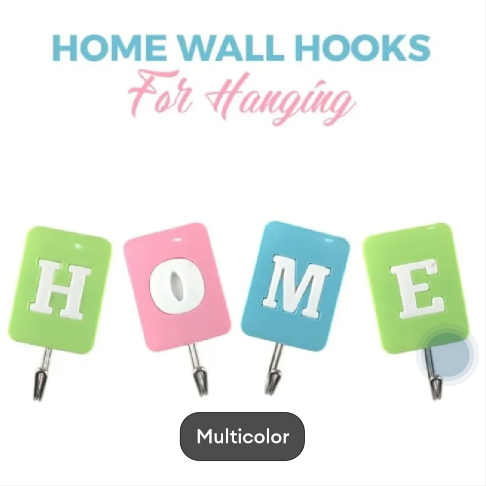 Self Adhesive Premium Home Keys Holder for Wall 4 Hooks