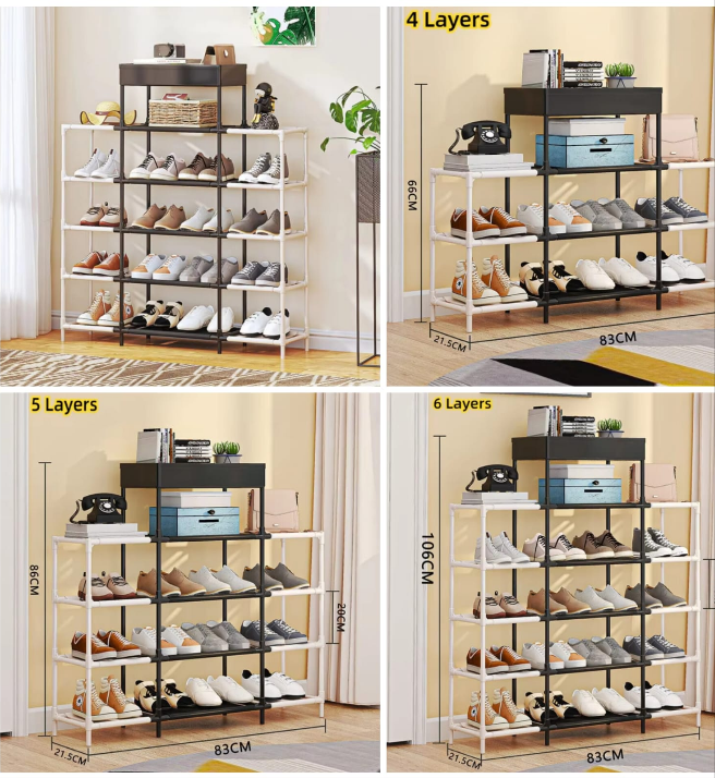 Dual Color Multifunctional Storage Shoe Rack (Premium Quality)