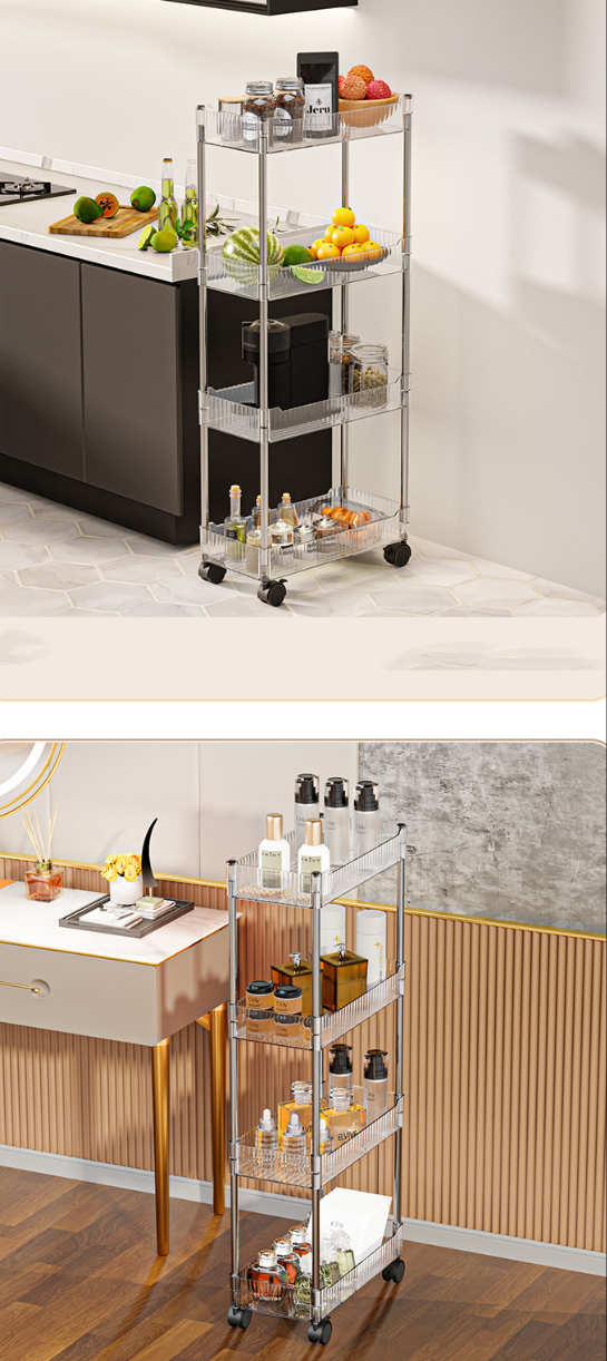 4 Layer Acrylic Multifunctional Trolley (Premium Quality)