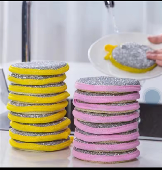 Double Sided Cleaning Sponge (Pack of 4)