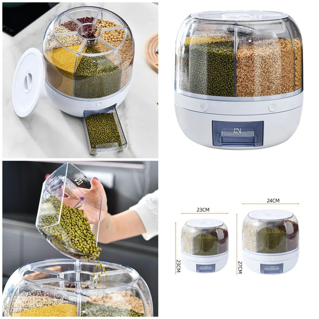 Cereals Rice Container 360° Rotating (Premium Quality)