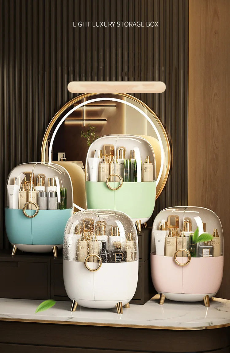 Light Luxury Modern Cosmetic Organizer, Skin Care Lipstick Makeup Brush Jewelry Storage Box