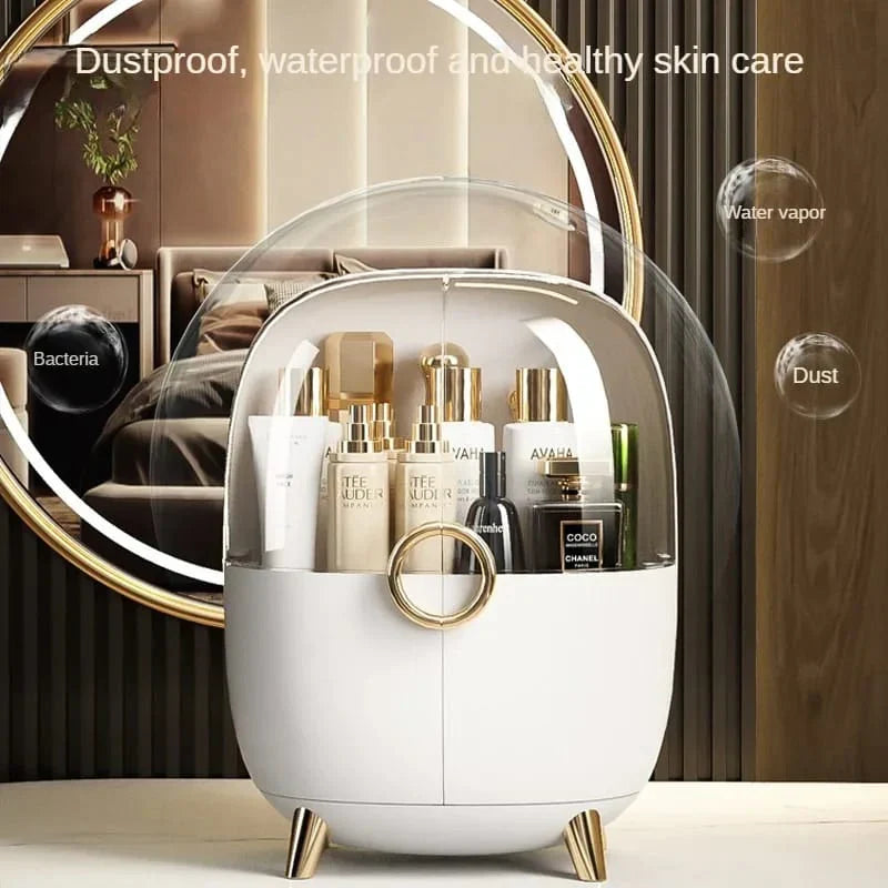 Light Luxury Modern Cosmetic Organizer, Skin Care Lipstick Makeup Brush Jewelry Storage Box