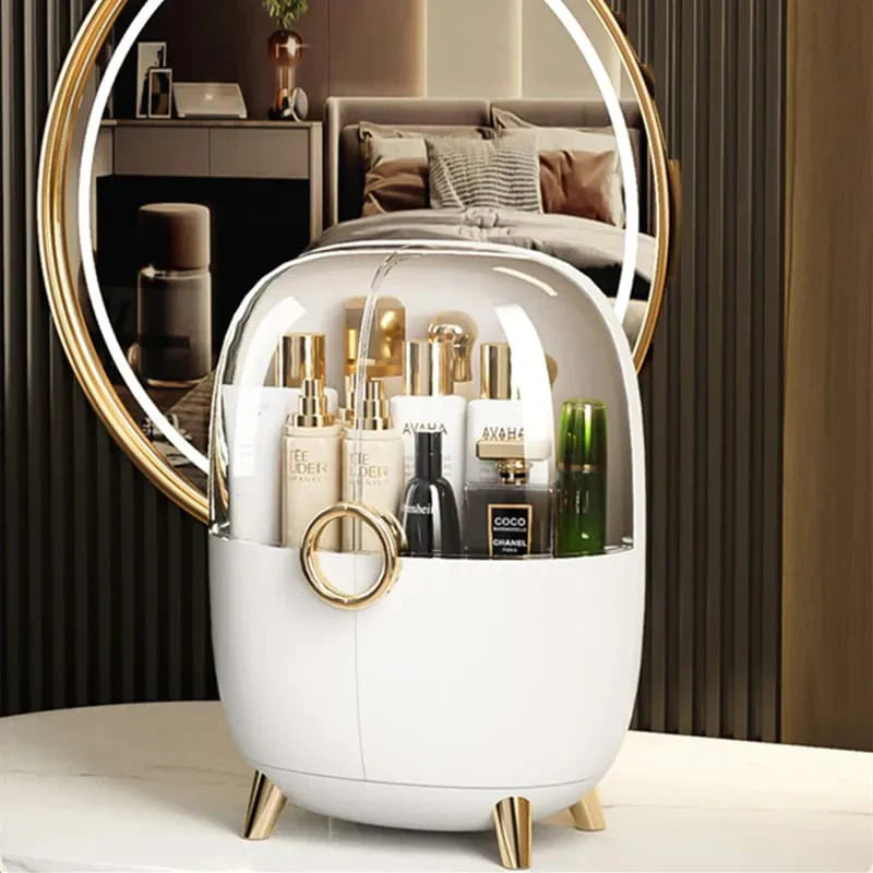 Light Luxury Modern Cosmetic Organizer, Skin Care Lipstick Makeup Brush Jewelry Storage Box